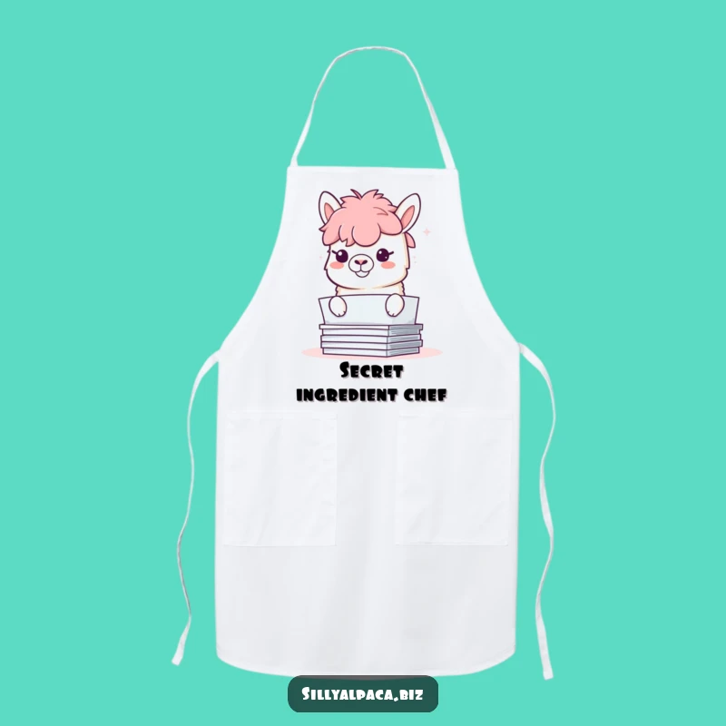 Funny Alpaca Paper Mischief Apron: Cook Up Some Fun!