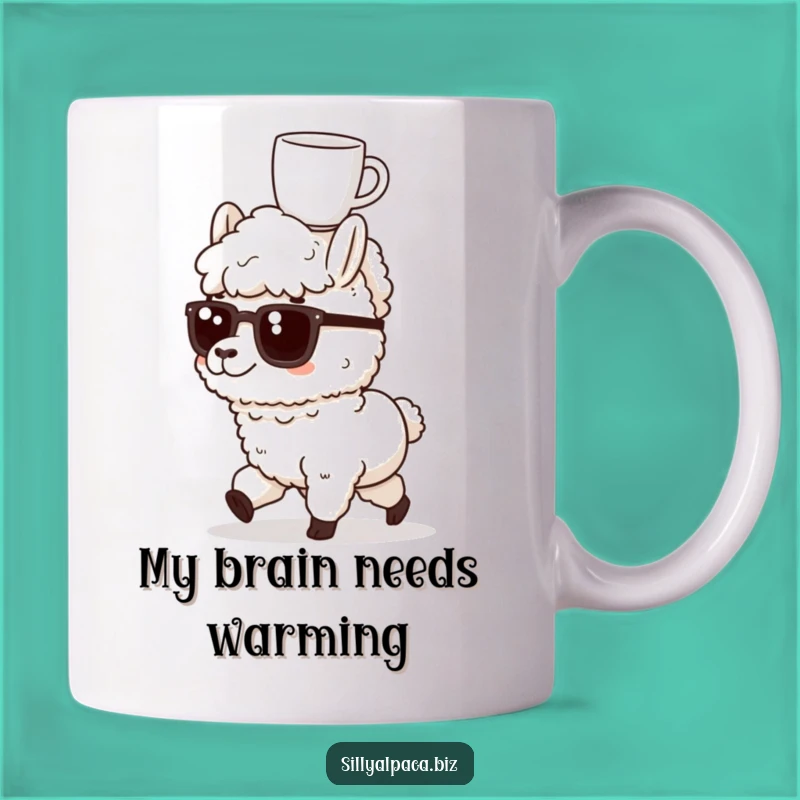 Funny Alpaca Coffee Headstand Mug: Motivational Gift for Daily Hustle