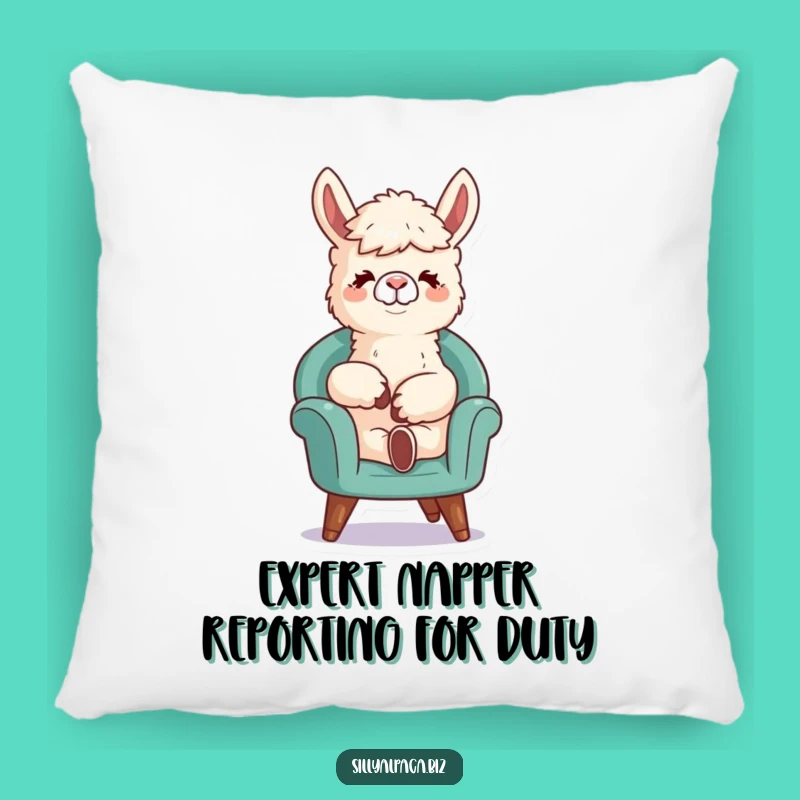 Funny Relaxed Alpaca Pillow: Soft Lounging Llama Cushion for Cozy Comfort