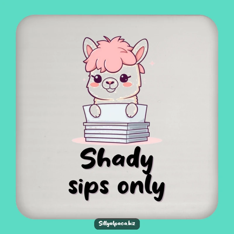 Funny Alpaca Paper Mischief Coaster: Protect Surfaces with Humor