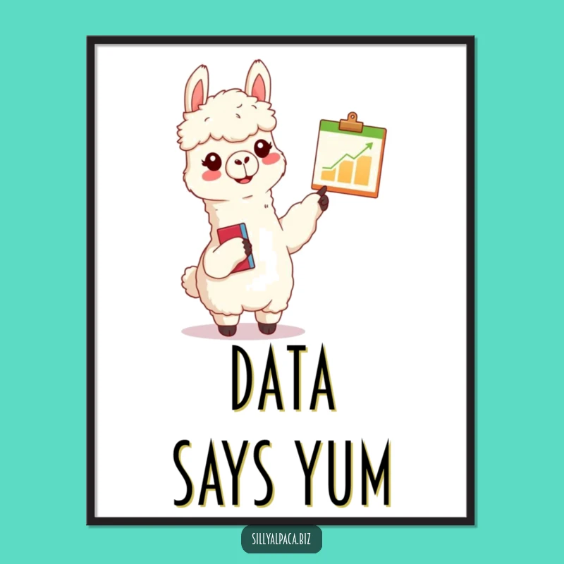 Funny Alpaca Chart Poster: Inspiring Wall Art for Planners