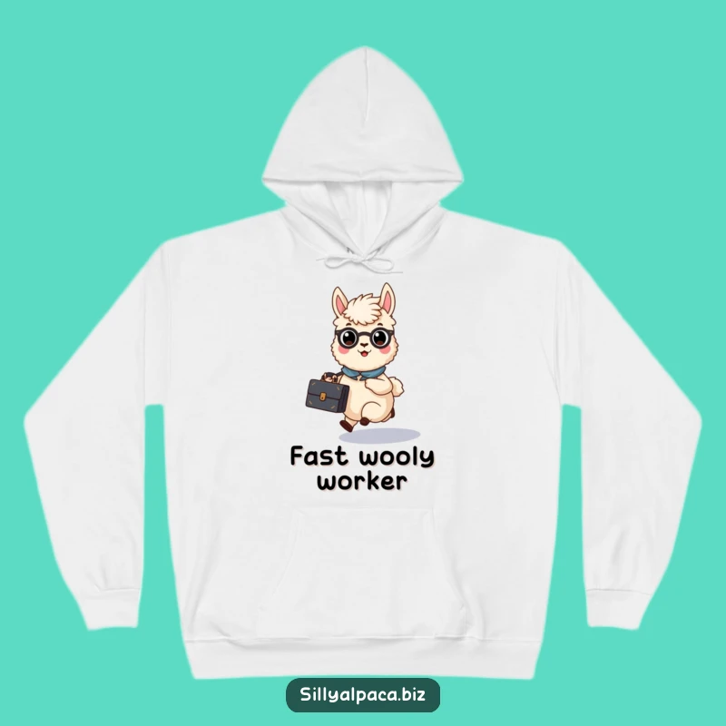 Cozy Funny Busy Alpaca Briefcase Hoodie - Comfort for the Hustler Gift