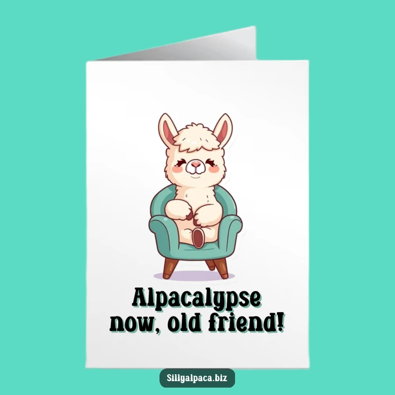 Relaxed Alpaca Birthday Card Free Printable: Funny DIY Downloadable Gift for Laid-Back Friends
