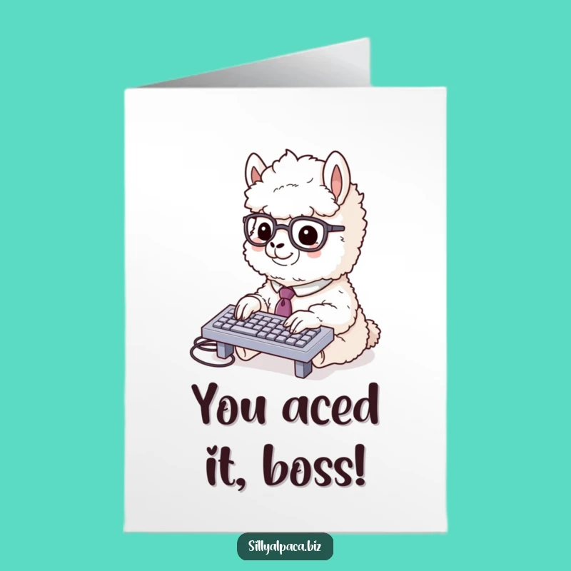 Free Printable Congrats Card: Business Alpaca's Success, Amusing Downloadable Gift