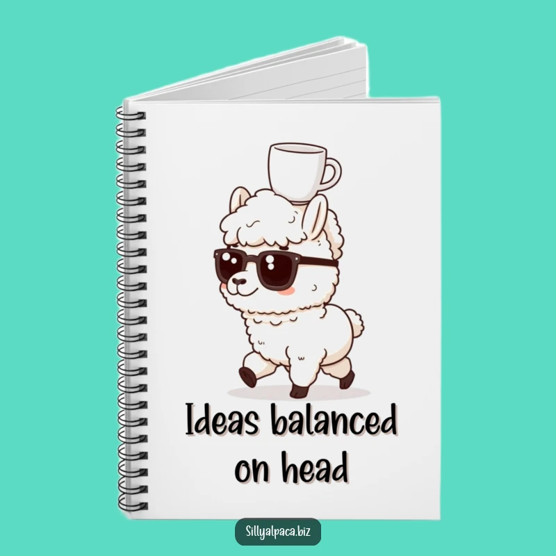 Funny Alpaca Coffee Headstand Notebook: Plan Your Victories in Style
