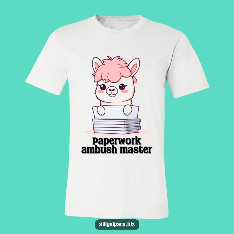 Funny Alpaca Paper Mischief T-Shirt: Wear Your Playful Side Out