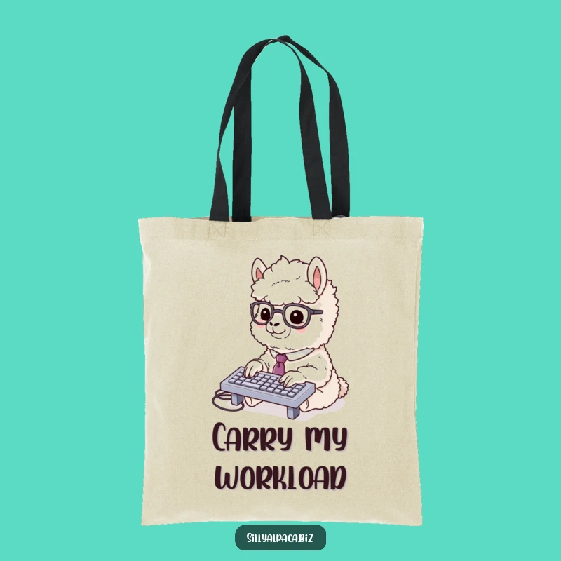 Funny Alpaca Work Tote Bag: Carry Your Essentials with Humor